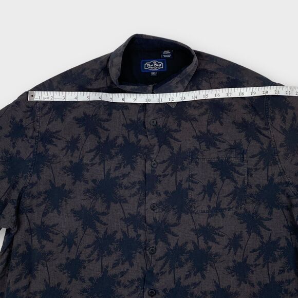 Nat Nast Hawaiian Shirt Mens 2XL Silk Brown Floral Luxury Original Aloha Beach - Picture 12 of 14